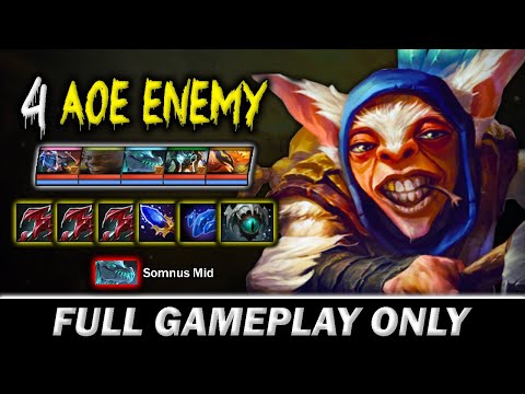 HARD GAME? Meepo VS SOMNUS WW MID + 4 AoE Heroes - Full Gameplay Meepo #383