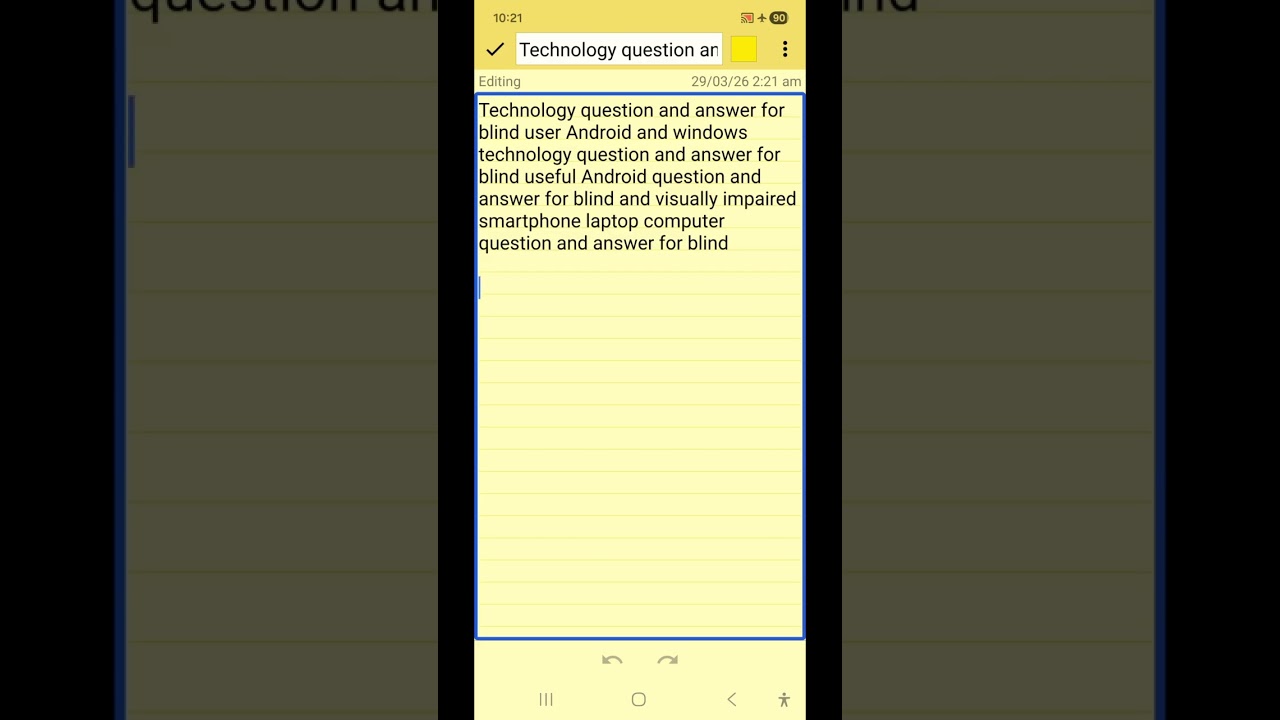 Q and A270 for blind self voiced TTS TalkBack problem solution Google TTS voice change PDF OCR