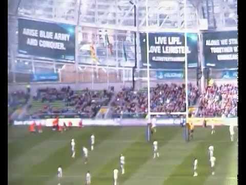 Ian Madigan of Leinster scores his 4th penalty v Bath