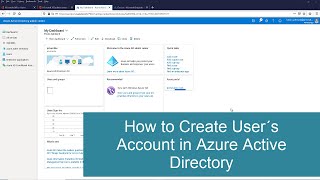 How to Create User´s Account in Azure Active Directory  | Create Account in Azure Active Directory