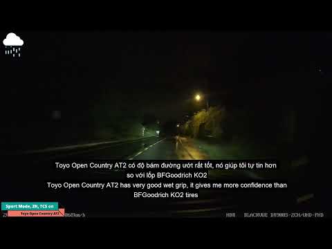 Ranger Raptor's tires: Toyo Open Country AT2 on wet road - part 2/2