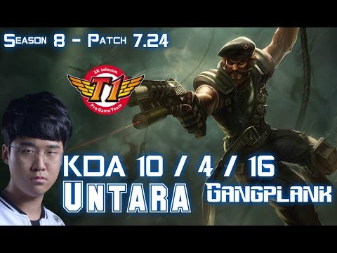 SKT T1 Untara GANGPLANK vs JAX Top - Patch 7.24 KR Ranked