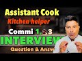 Assistant Cook Interview Questions Answer Kitchen Helper Interview Questions Answer
