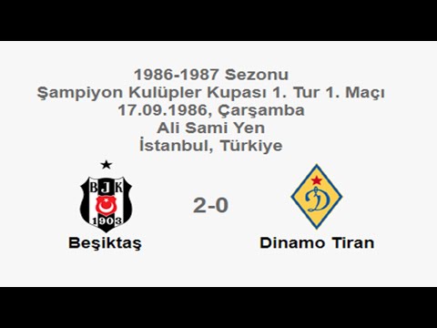 Beşiktaş 2-0 Dinamo Tiran [HD] 17.09.1986 - 1986-1987 European Champion Clubs' Cup 1st Round 1st Leg