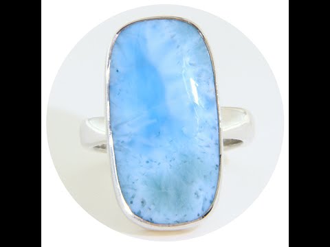 Inel Argint 925 Larimar Natural - Calm si Rafinament