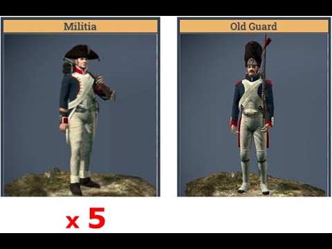 Napoleon: Total War 5vs1: 5 Militia vs Old Guard