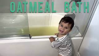 How to make a oatmeal bath/ natural remedy for a rush/ hand foot and mouth disease remedy
