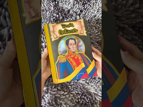Libro 3D sobre Simón Bolívar 💛💙❤️ #manualidades #trabajosescolares #cuento3d #ideascreativas
