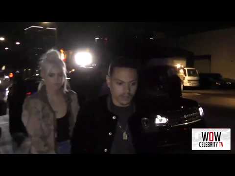 Ashlee Simpson and Evan Ross outside Tao restaurant in Hollywood