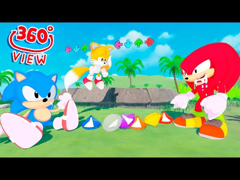 Sonic and Tails Vs Knuckles 360° FNF 3D Animated VR