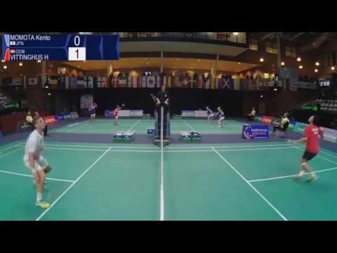 Yonex dutch open 2017 - QF - Kento Momota vs  Hans Kristian Vittinghus  - Men single - VN BADMINTON
