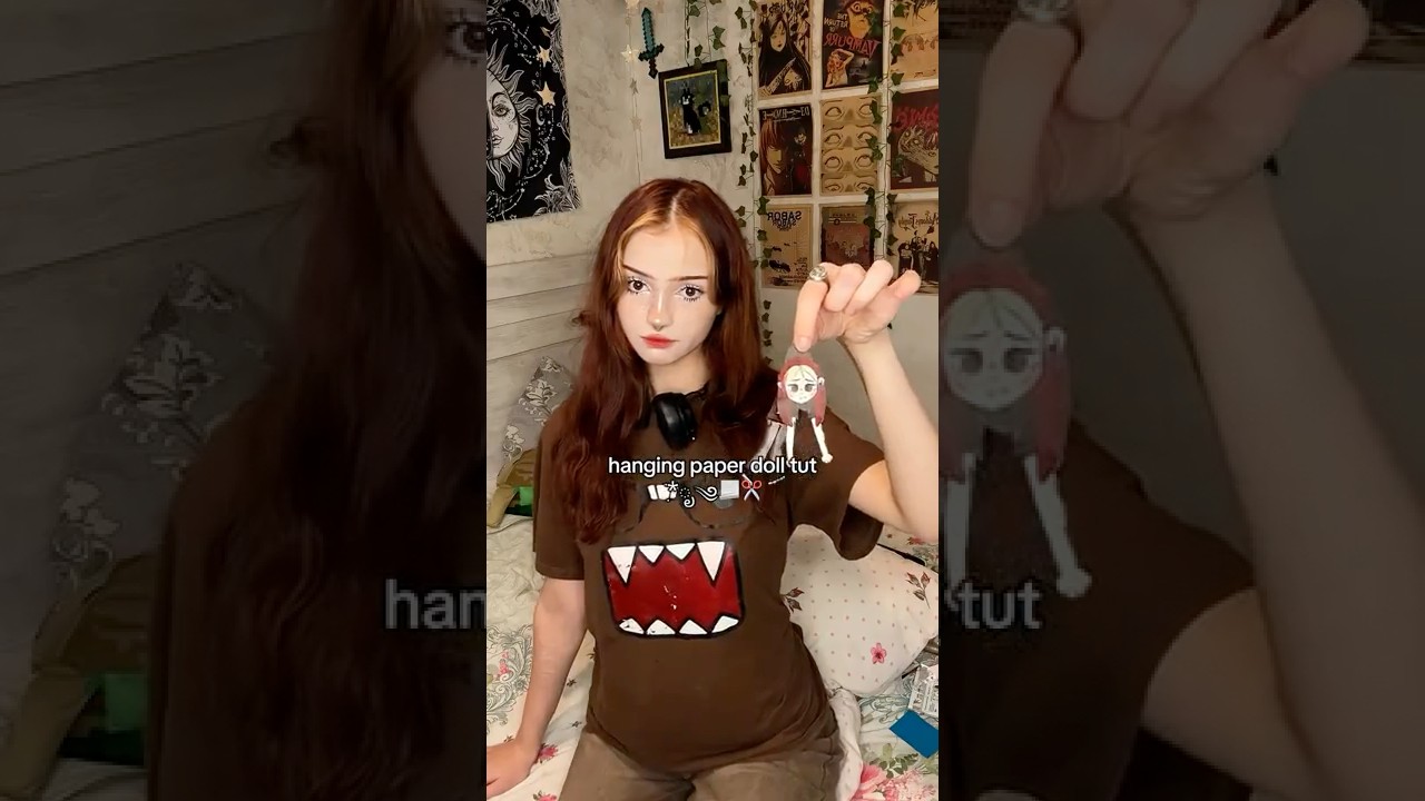 Turning myself into a hanging paper doll #diy