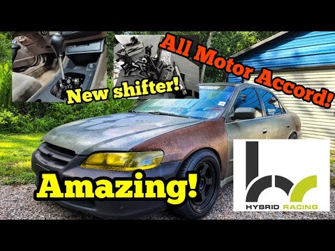 ALL MOTOR H23A Swapped Honda Accord Upgraded HYBRID RACING Shifter Install!