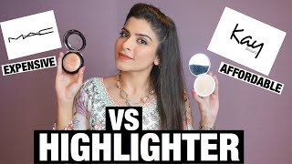 ( HINDI ) NEW KAY BEAUTY HIGHLIGHTER vs MAC HIGHLIGHTER