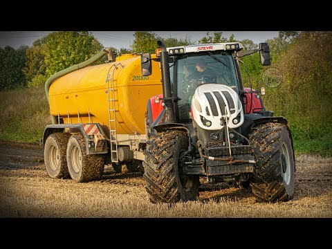 Application of Digestate | Steyr Terrus 6250 CVT, Steyr 6200 CVT & Zunhammer 20000 & 18500 |