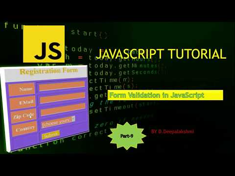 Javascript Tutorial Session 9 Form Validation Using Javascript