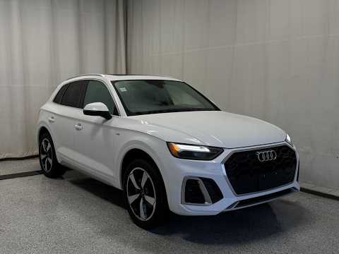 2024 Audi Q5 Progressiv 45 TFSI quattro in White for sale at Park Mazda in Sherwood Park, AB
