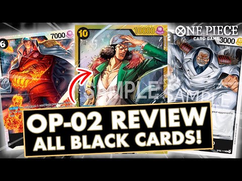 OP-02 ALL BLACK CARDS REVIEW! [PARAMOUNT WAR] - ONE PIECE CARD GAME
