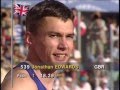 2 WR's in 2 Jumps!Jonathan Edwards(18.16&18.29)1995.World Championships,Gothenburg