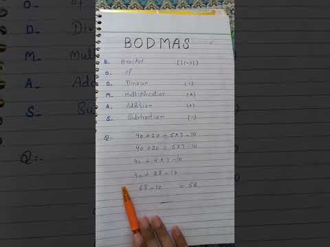 BODMAS RULE
