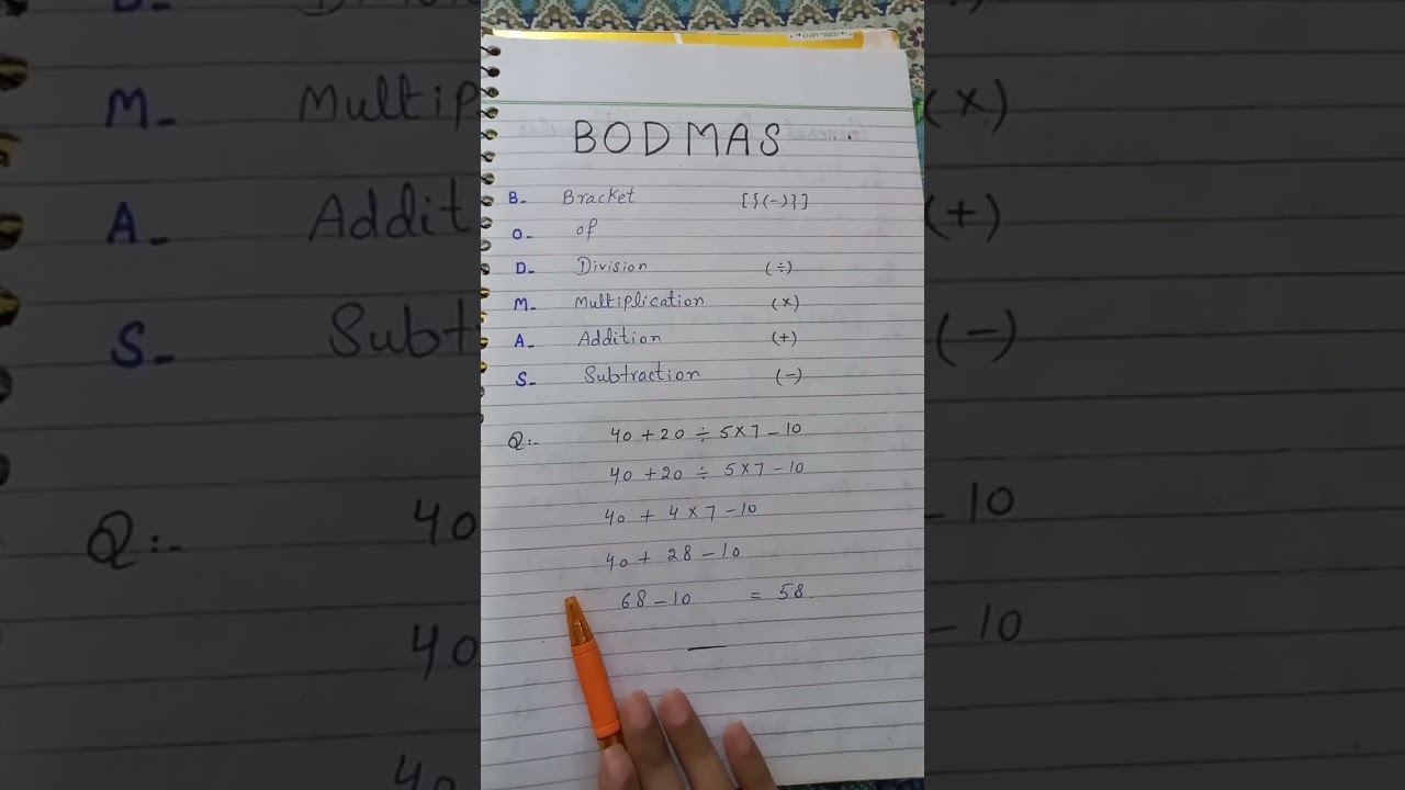 BODMAS RULE