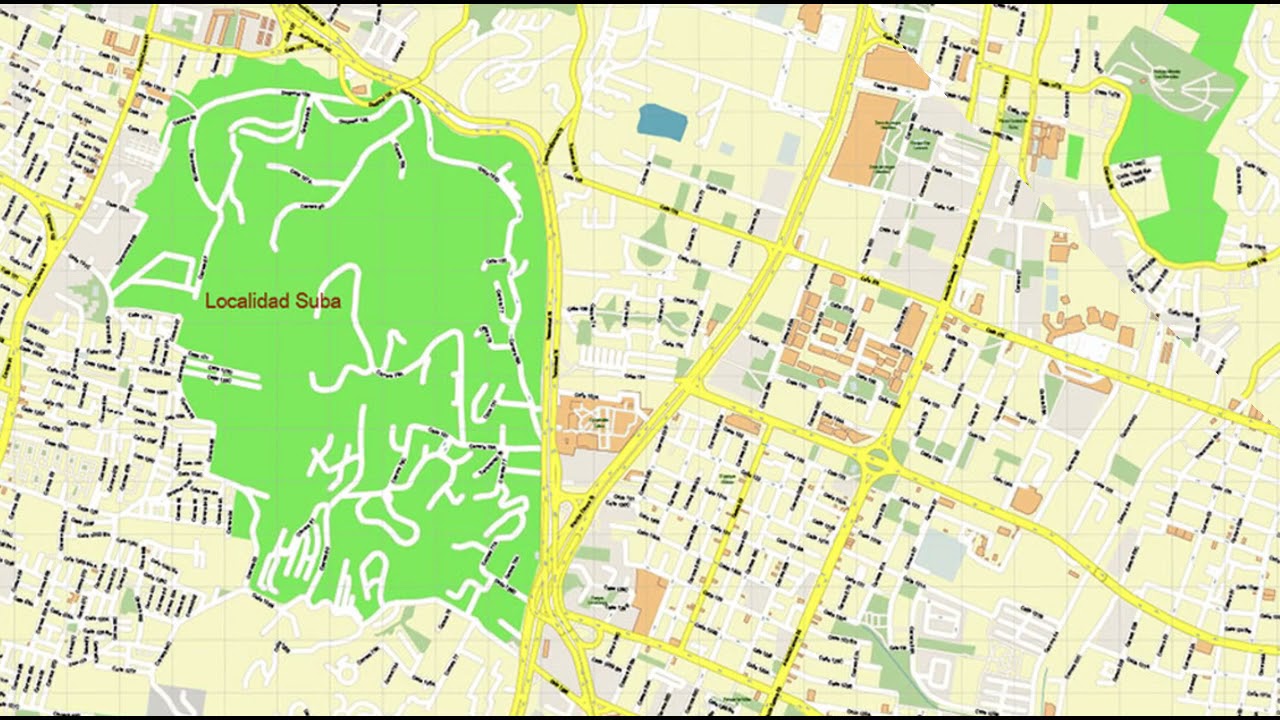 Bogota Colombia City Map Vector gvl17b ai 10 ai pdf