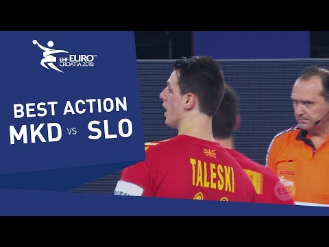 Taleski's powerful buzzer-beater ties the game just before the break | Men's EHF EURO 2018