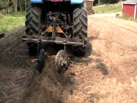 , title : 'Part 1 - Home made tractor attachment hiller row bed maker planting potatoes'