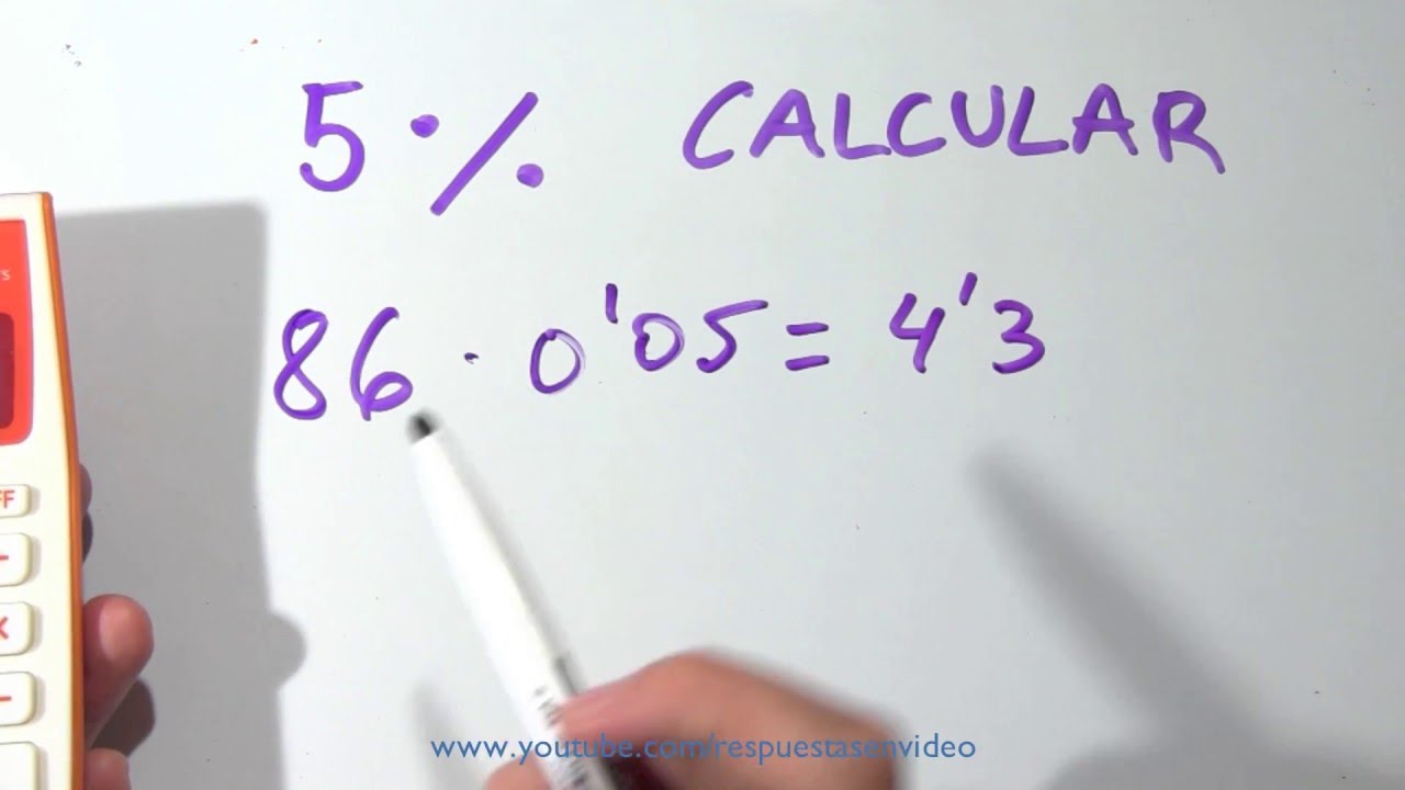 Cómo calcular el 5 por ciento - Sacar Porcentajes de un número o cantidad