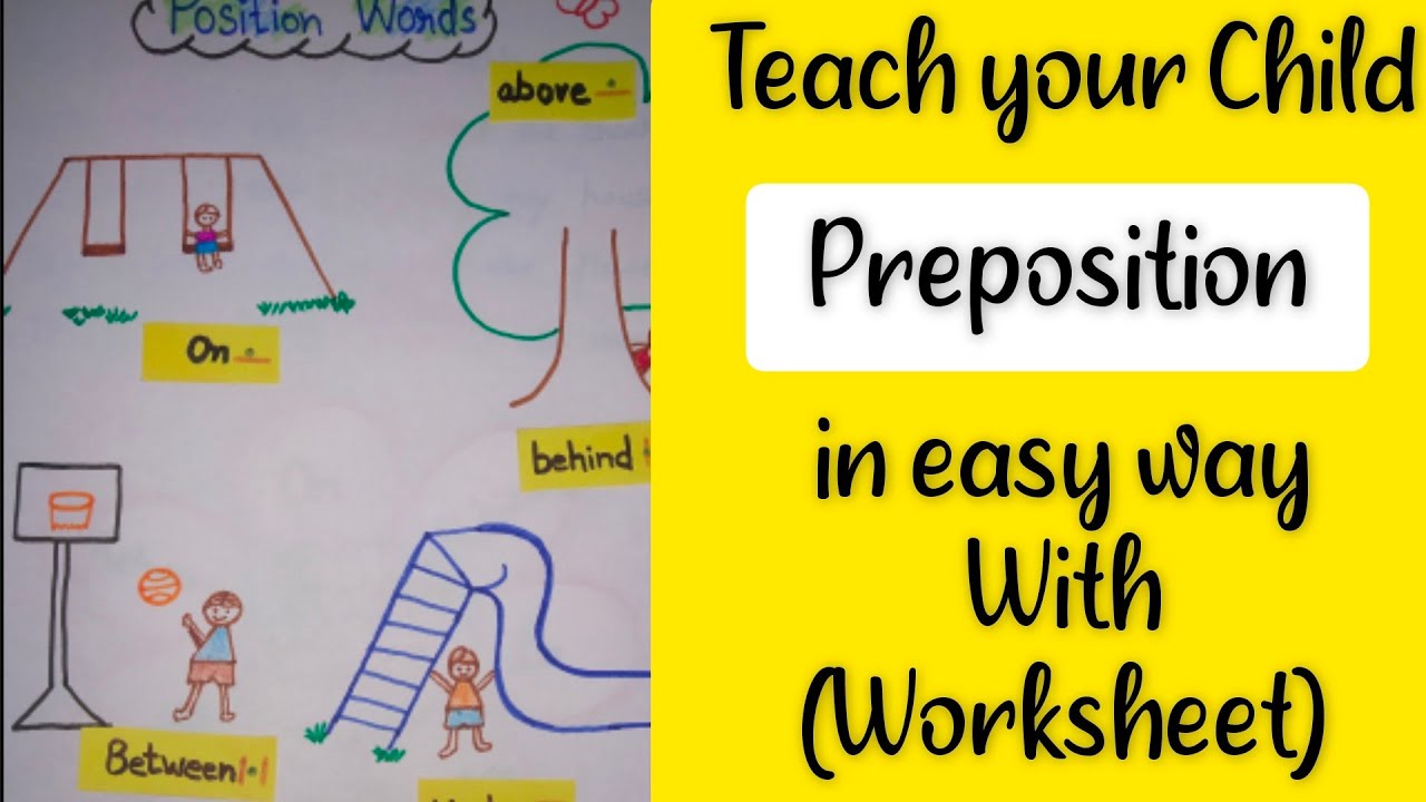 Preposition ( Worksheet and Activity ) //Preposition for Class UKG , 1 & 2 Students