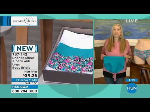 Rhonda Shear 3pack Ahh Logo Body Briefs