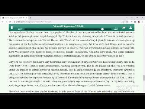 Srimad Bhagavatam Lecture By Srila Prabhupada 3.26.44