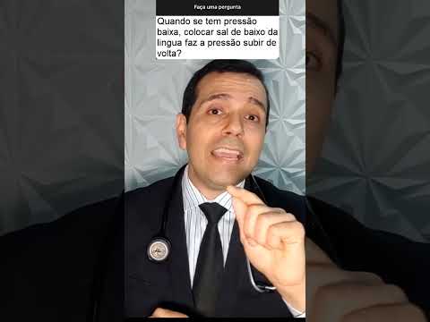 Quando se tem pressão baixa, colocar sal de baixo da lingua faz a pressão subir de volta?