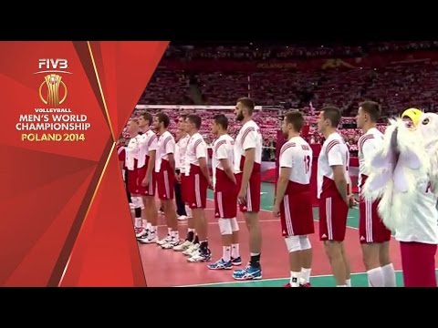Polish national anthem at FIVB Men's World Championship - Opening Match