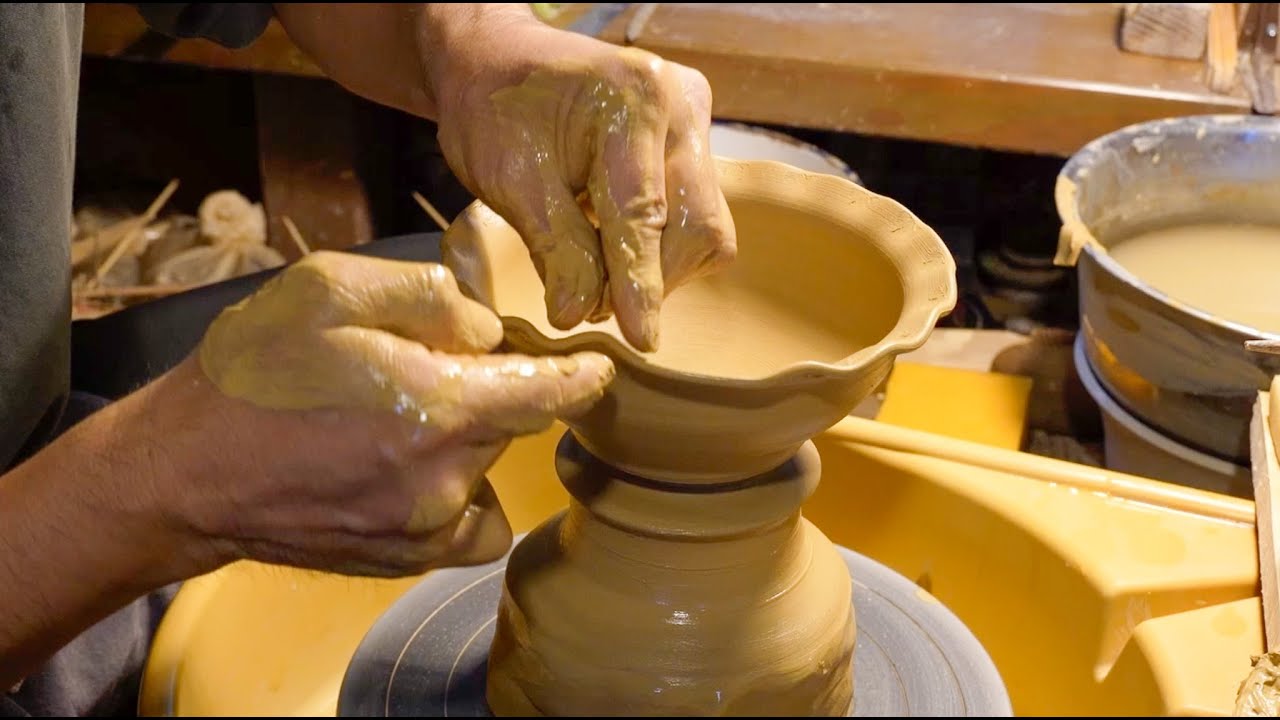 輪花鉢をつくる - 陶芸