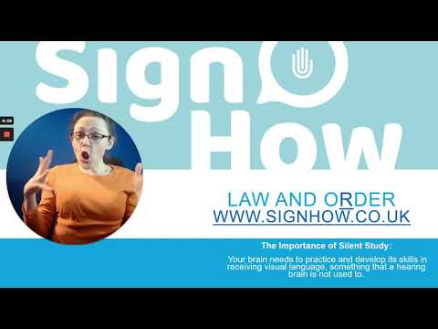 BSL Lessons: Law and Order