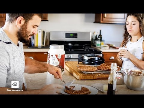 Double Chocolate Chip Protein Waffles Recipe | Feeding the Frasers