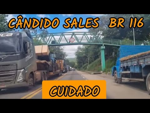 CUIDADO, PARE E SIGA DA BR 116 EM CÂNDIDO SALES-BA, VIAJANDO PELO NORDESTE, #br116 #bahia #brasil 