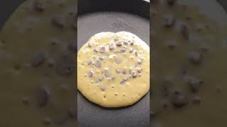 Panqueques con chispas de chocolate! #cocinafacil #chispasdechocolate #chocolate #panqueques