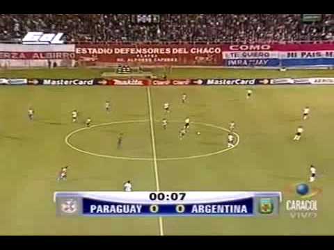 Paraguay  1- 0  Argentina Eliminatorias Surafrica 2010