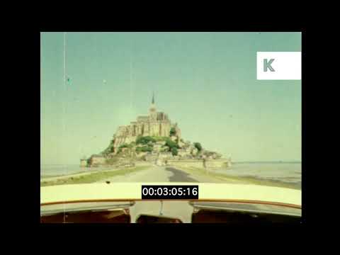 1960s France, Mont Saint-MIchel, Normandy Travelogue, 16mm