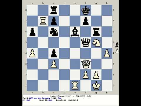 Lasker, Emanuel vs NN | Germany Tour Simul Chess 1908, C44