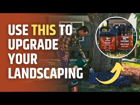 The best solution to keep your mulch in place | Liquid Rubber Mulch Glue