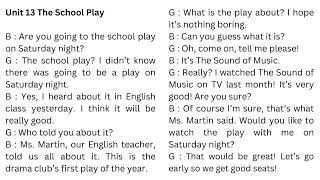 Unit 13  The School Play