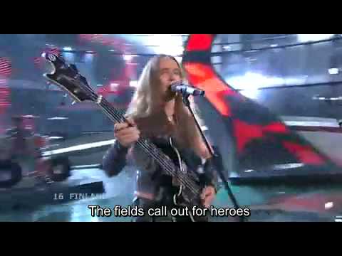 Teräsbetoni - Missä miehet ratsastaa - English Subtitles [Eurovision 2008]