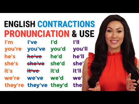 💪 How to pronounce the CONTRACTIONS in English - we'd | they'll | he'd | they're | it'd