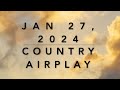 Billboard Top 60 Country Airplay Jan 27 2024