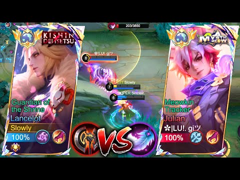 INTENSE MATCH‼️GLOBAL LANCELOT VS PRO JULIAN | GAMEPLAY TOP GLOBAL - MLBB
