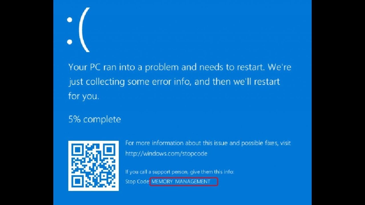 [Fixed] Memory Management BSOD Error on Windows 10