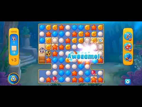 Fishdom Easy Level 10092 (with ingame lightning booster) @choraelmin